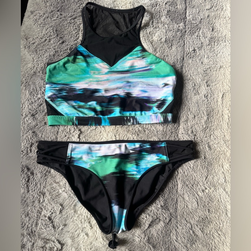 Lululemon Colorful Abstract Bikini Set size 6